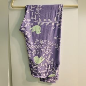 Lularoe Easter Spring TC Leggings Purple and Green